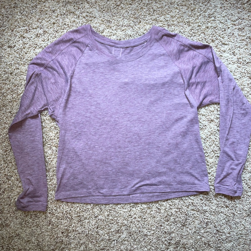 Mauve/Purple Lululemon Long Sleeve Slit Back Top